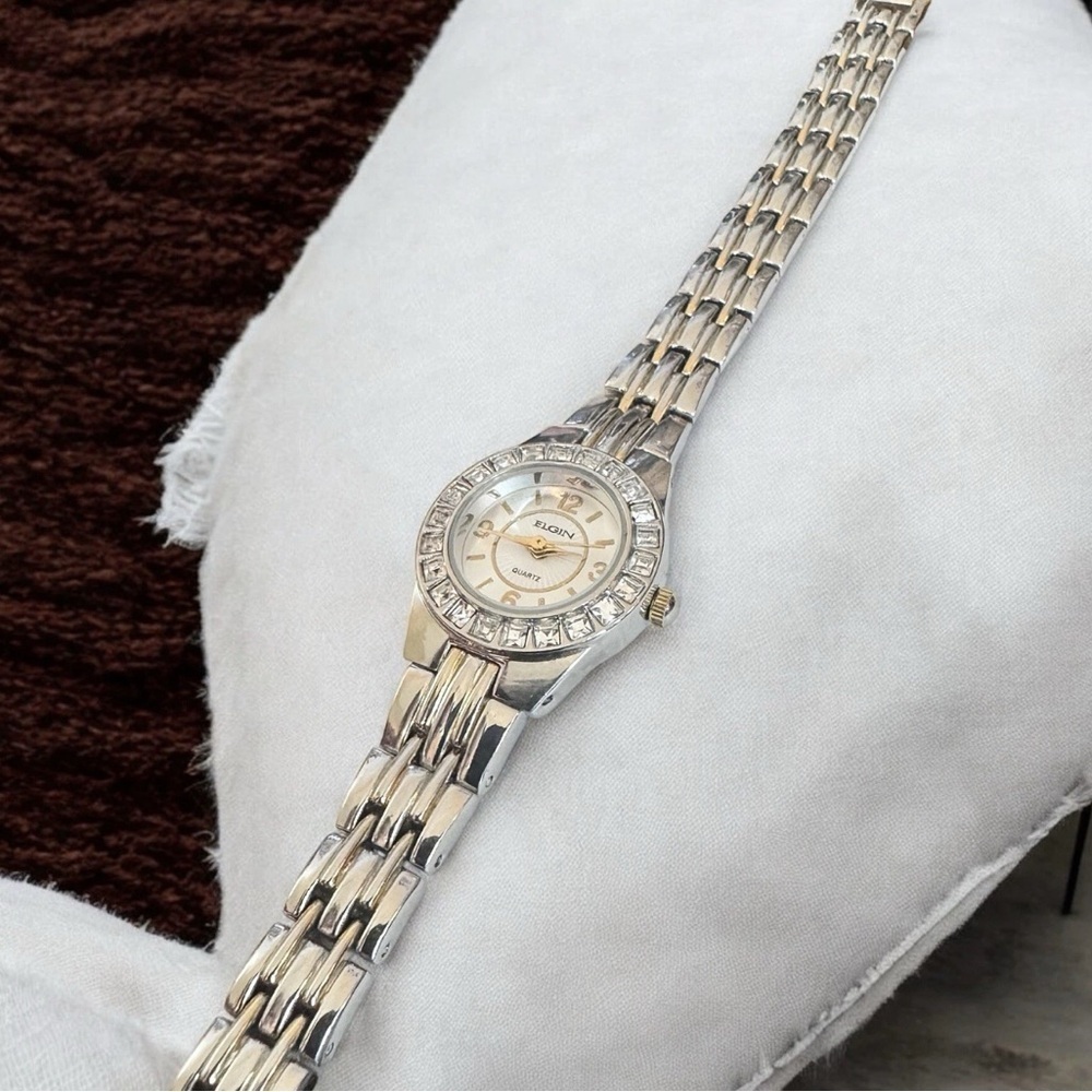 ELGIN Rhinestone Quartz Analog Watch (7.75”) - Picture 2 of 11
